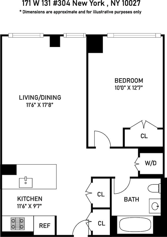 171 W 131st St Unit 304, New York City, NY 10027 - view of home floor plan