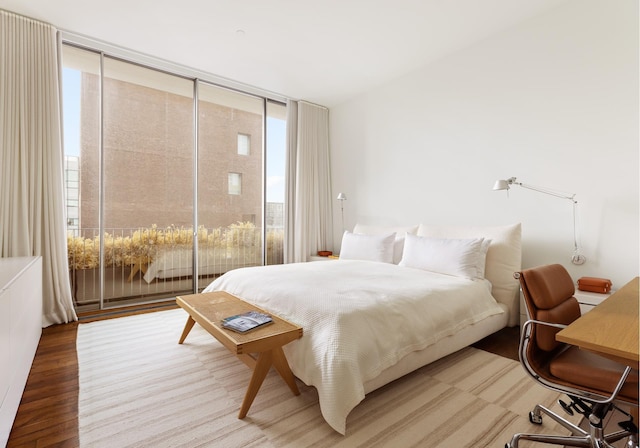 bedroom featuring wood finished floors