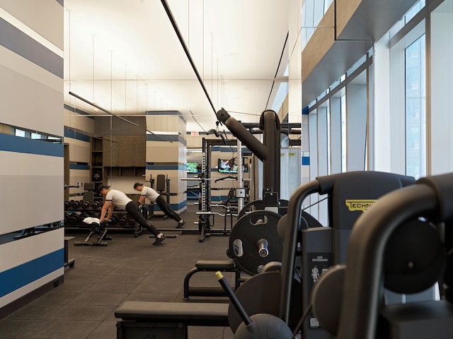 252 S St Unit 66B, New York City, NY 10002 - view of gym