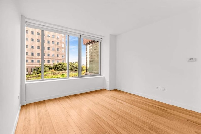 empty room featuring light hardwood / wood-style floors