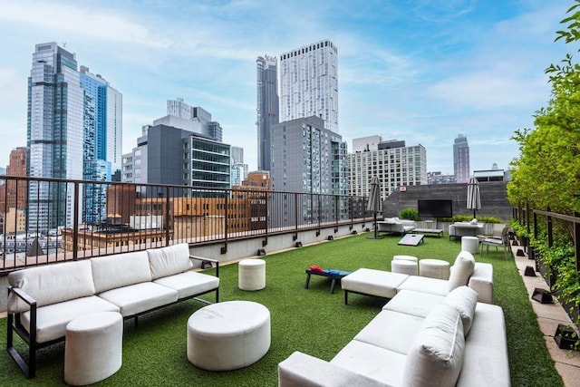 view of patio / terrace with an outdoor hangout area