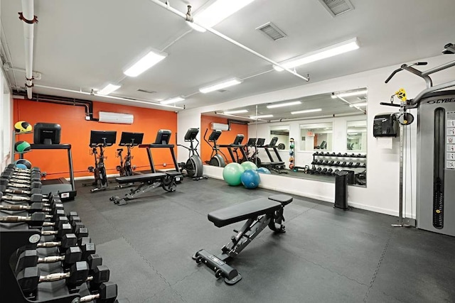 28 Laight St Unit 6Ab, New York City, NY 10013 - exercise room featuring an AC wall unit