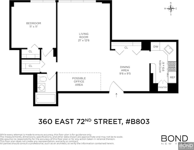 360 E 72nd St Unit B803, New York City, NY 10021 - property floor plan