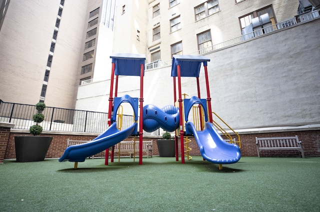 view of community jungle gym