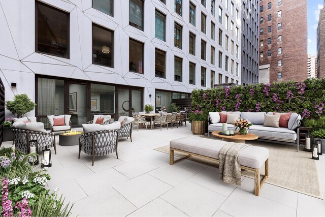 215 W 28th St Unit 2C, New York City, NY 10001 - view of patio with an outdoor living space