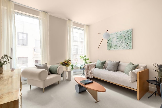 view of carpeted living room