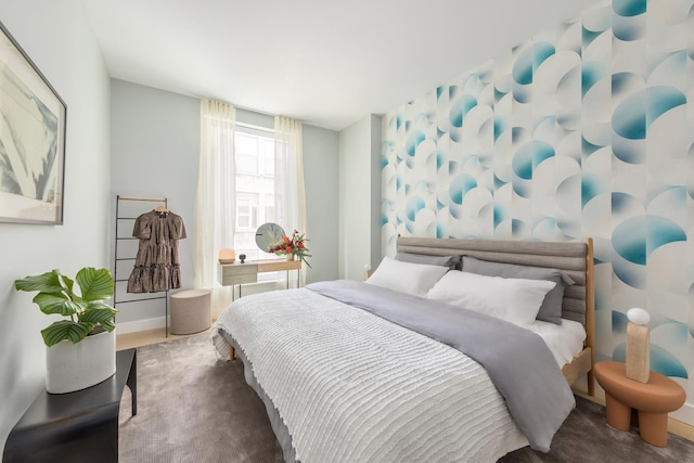 bedroom with baseboards