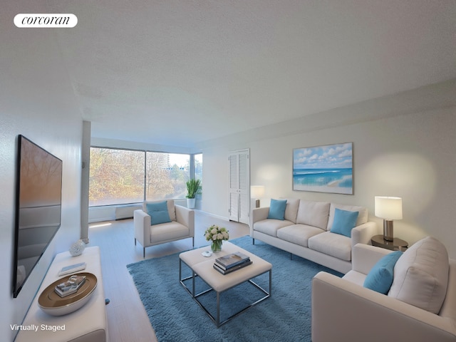 living room featuring hardwood / wood-style flooring