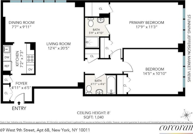 69 W 9th St Unit 6B, New York City, NY 10011 - property floor plan