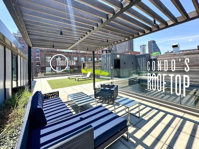 view of patio with a pergola