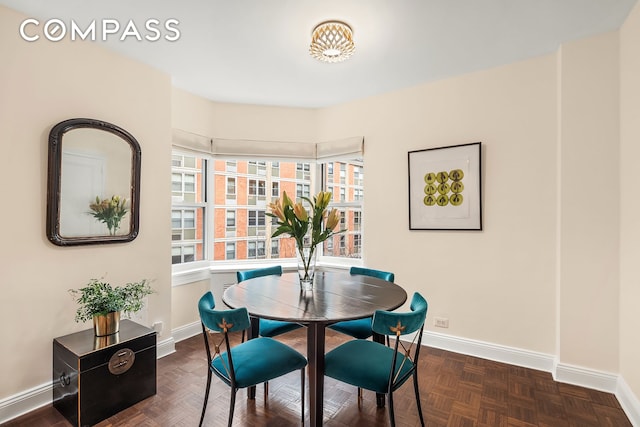 dining area with baseboards