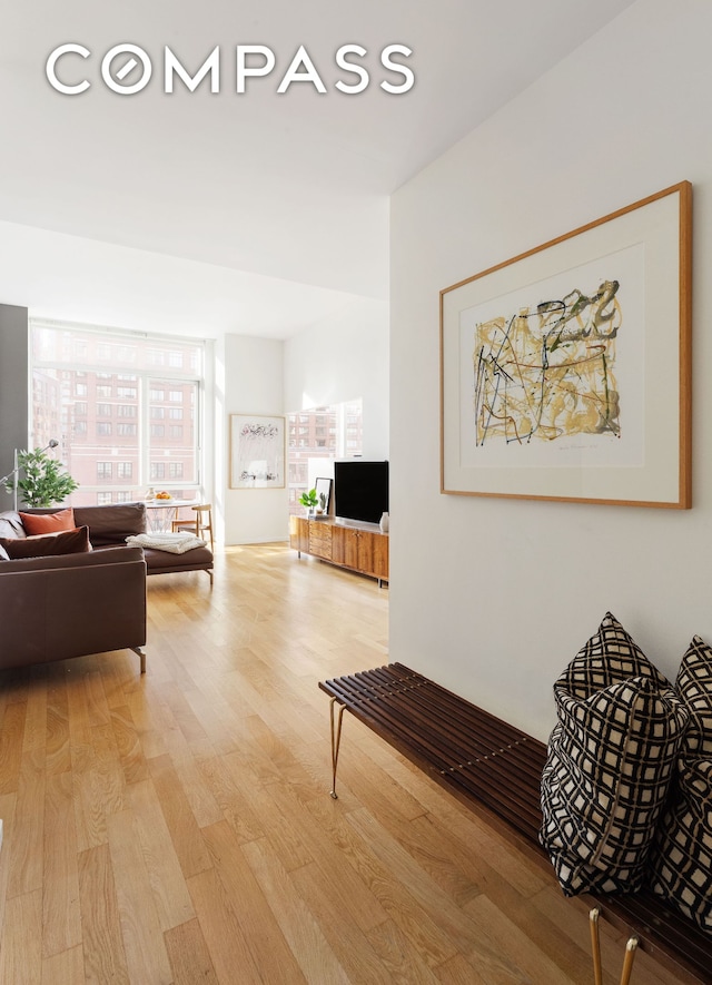 interior space with wood finished floors