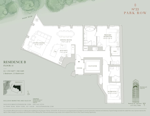 33 Park Row Unit 18B, New York City, NY 10038 - property floor plan