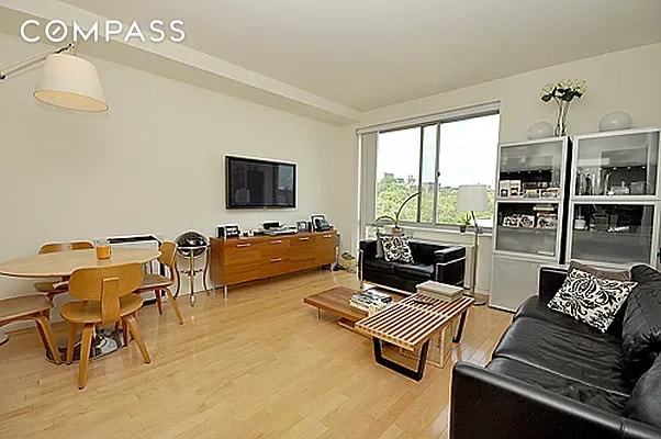 living area with light wood finished floors