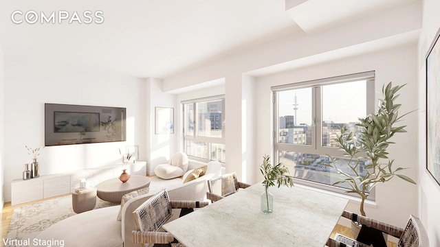 interior space featuring wood finished floors