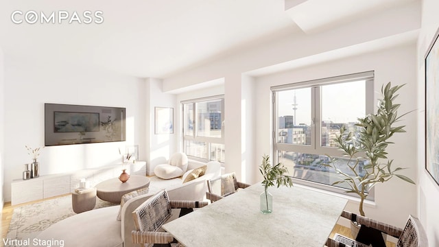 171 W 131st St Unit 620, New York City, NY 10027 - dining room with wood finished floors