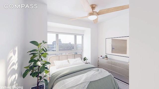 bedroom with a ceiling fan