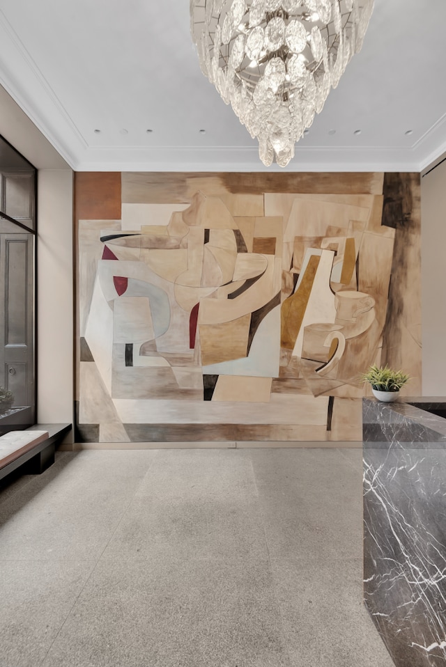 7 Harrison St Unit 3S, New York City, NY 10013 - community lobby featuring crown molding