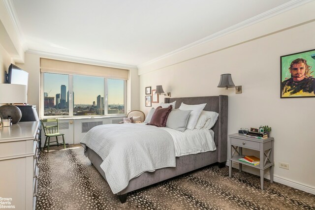 25 Sutton Pl S Unit 20J, New York City, NY 10022 - bedroom with ornamental molding and baseboards