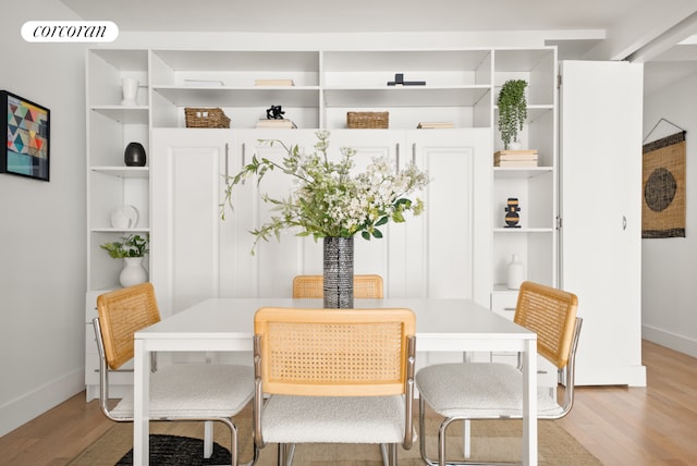 dining room featuring light hardwood / wood-style flooring