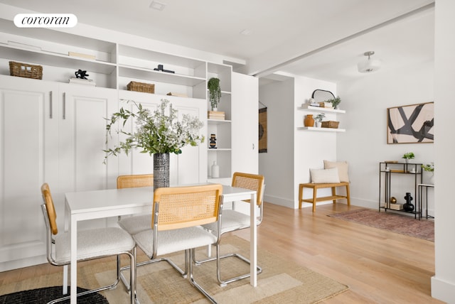 dining area featuring light hardwood / wood-style flooring