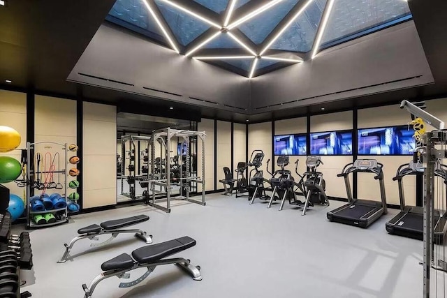 view of exercise room