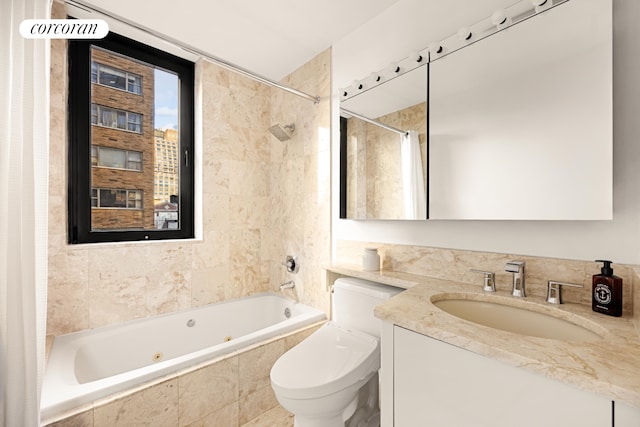 100 United Nations Plz Unit 7G, New York City, NY 10017 - full bath with a combined bath / shower with jetted tub, toilet, and vanity