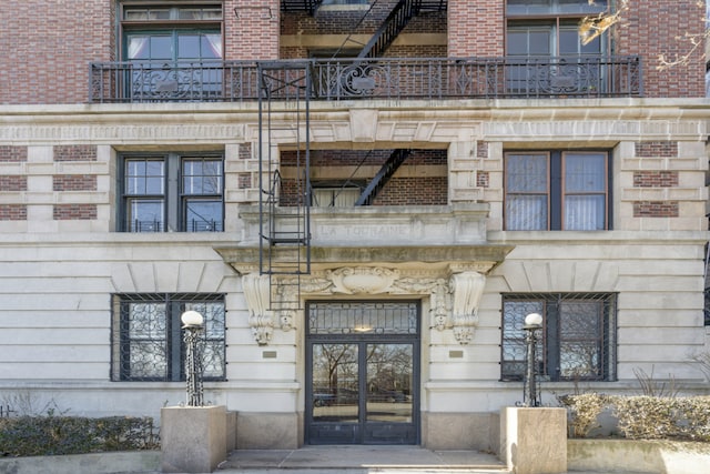 view of exterior entry with french doors