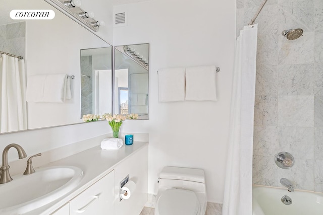 330 E 38th St Unit 27A, New York City, NY 10016 - full bathroom featuring vanity and shower / bathtub combination with curtain