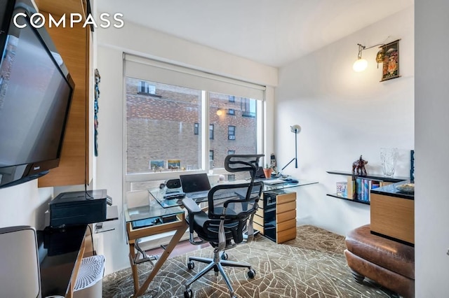 view of home office