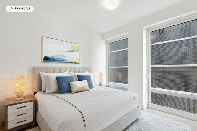 bedroom featuring visible vents