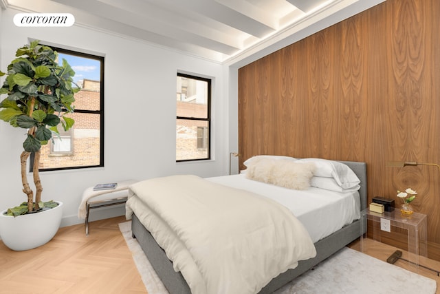 bedroom featuring visible vents and baseboards