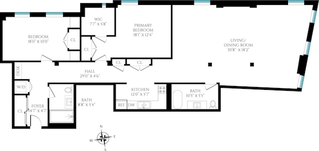 264 Water St Unit 5B, New York City, NY 10038 - floor plan