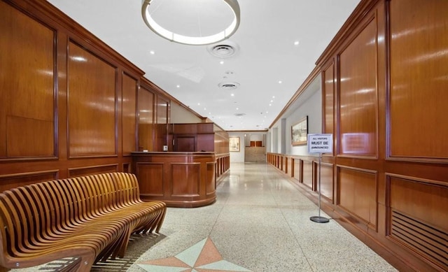 66 Madison Ave Unit 1A, New York City, NY 10016 - reception area with a decorative wall, recessed lighting, wainscoting, and ornamental molding