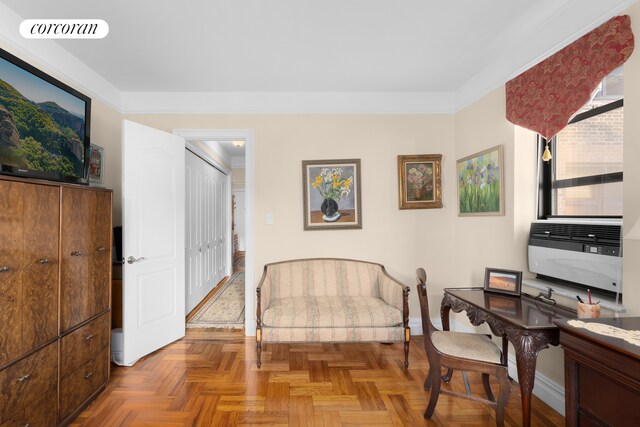 402 E 74th St Unit 4D, New York City, NY 10021 - interior space with baseboards, visible vents, and cooling unit