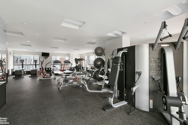 view of workout area