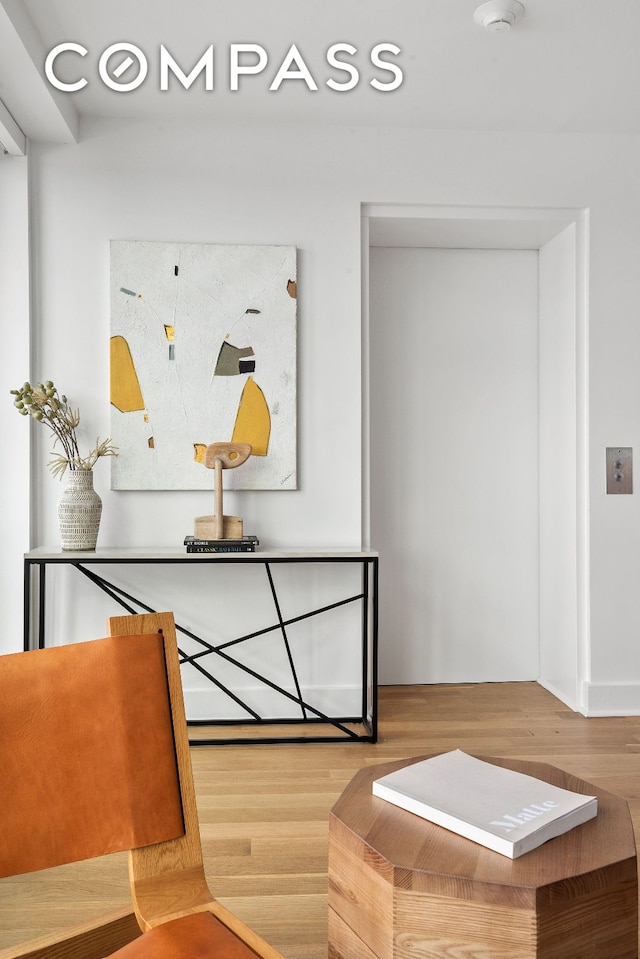 interior space featuring wood finished floors