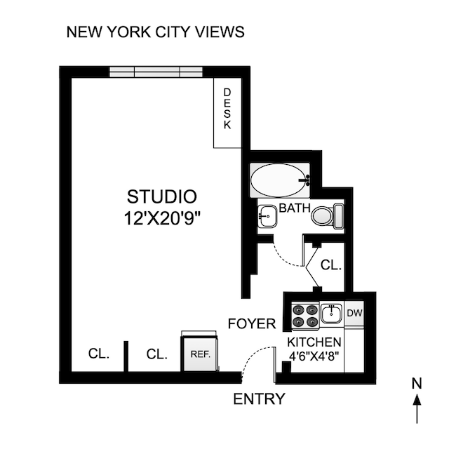 130 8th Ave Unit 7D, New York City, NY 11215 - floor plan / room layout