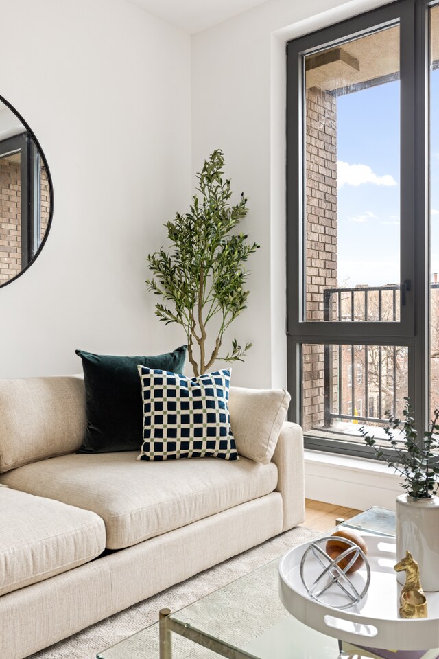 450 Grand Ave Unit 4A, New York City, NY 11238 - living area with wood finished floors