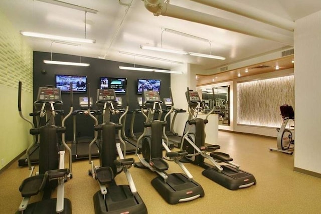 view of exercise room