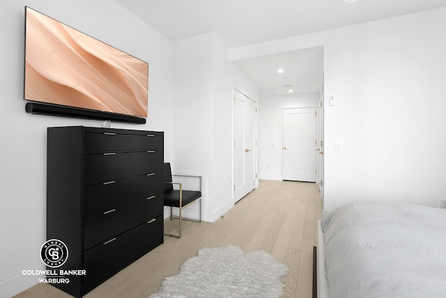 1399 Park Ave Unit 8D, New York City, NY 10029 - bedroom featuring light wood-style flooring, recessed lighting, and baseboards