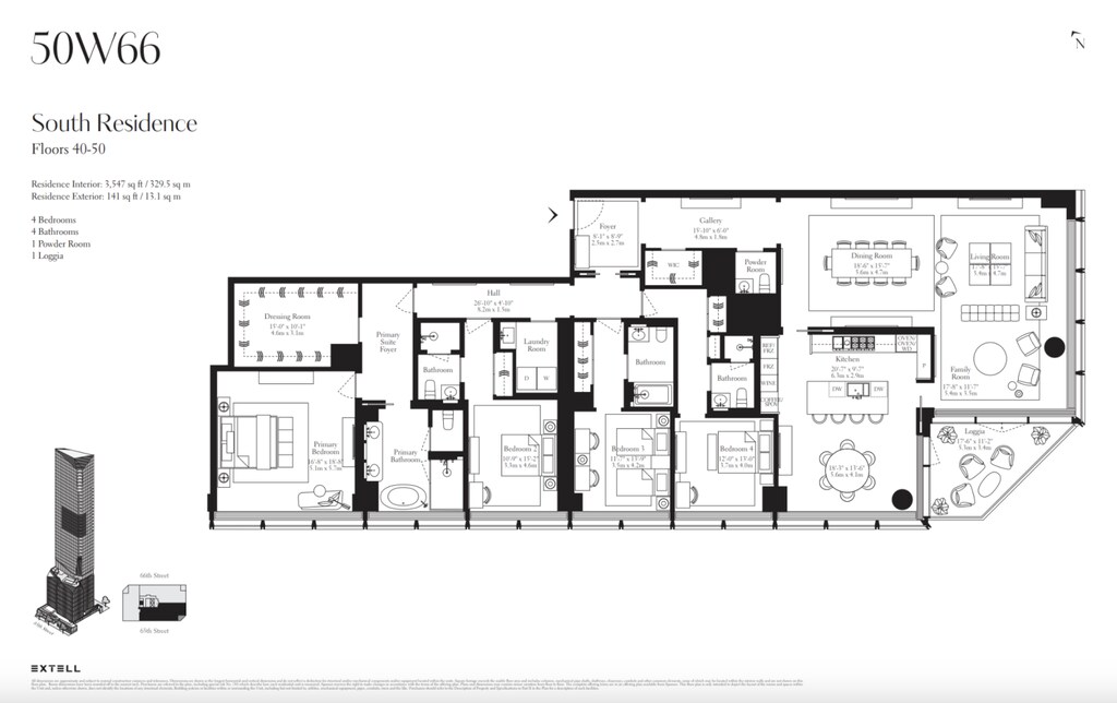 50 W 66th St Unit 43S, New York City, NY 10023 - room layout