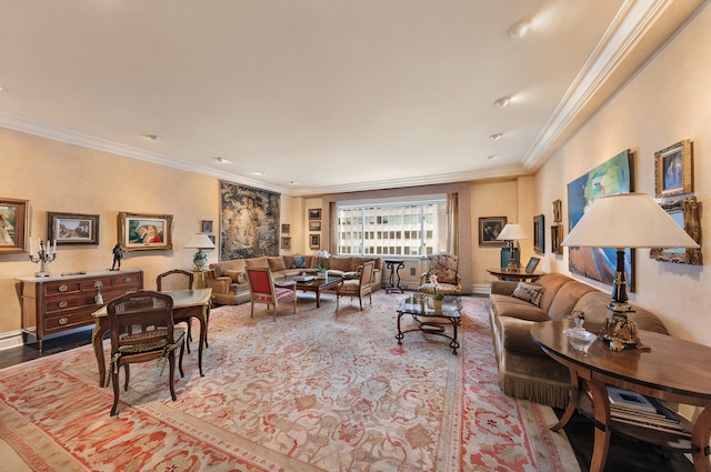 475 Park Ave Unit 8A/Sr23, New York City, NY 10022 - living room with ornamental molding