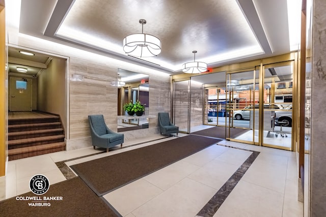 lobby with stairs
