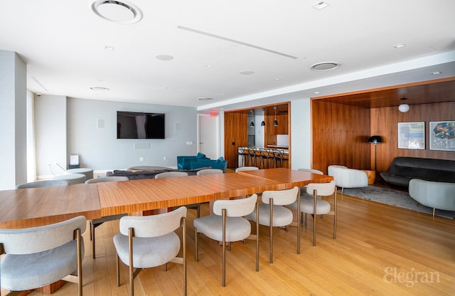 dining room featuring light wood-type flooring