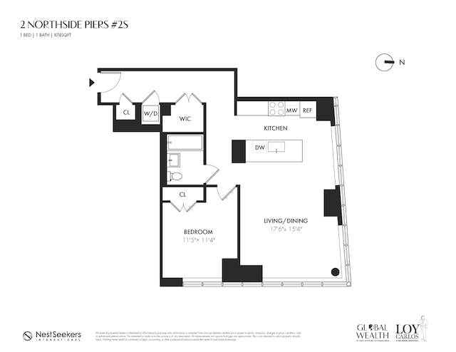 2 Northside Piers Unit 2-S, New York City, NY 11249 - room layout