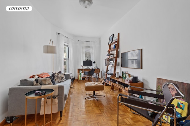 living room with visible vents