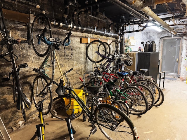 garage with bike storage