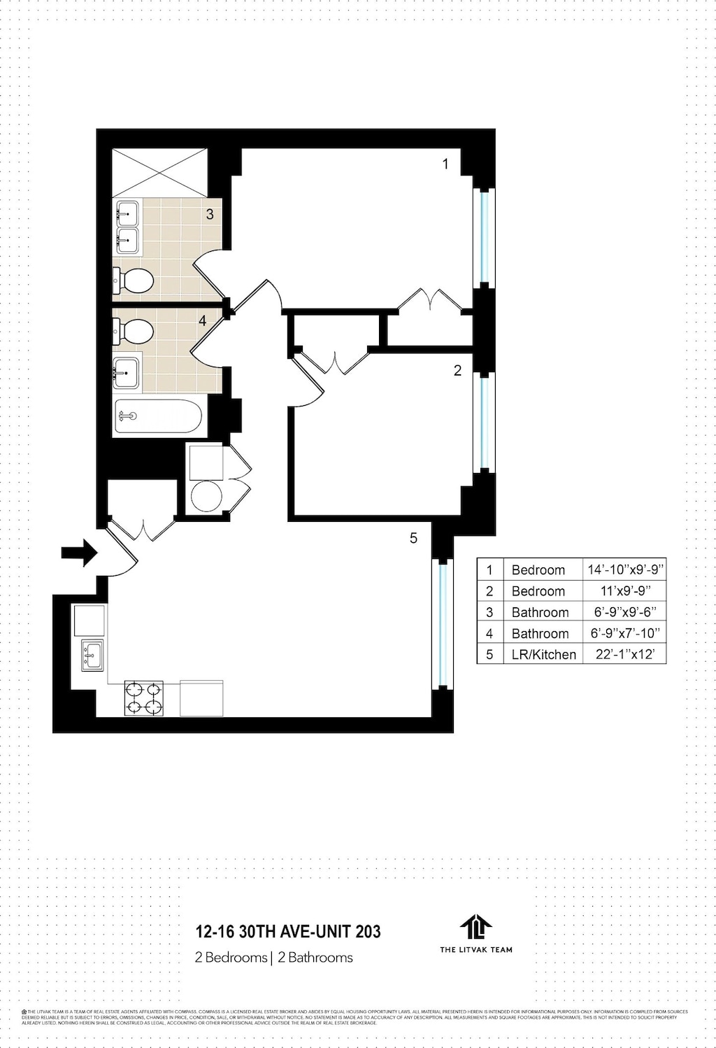 12-16 30th Ave Unit 203, New York City, NY 11102 - home floor plan
