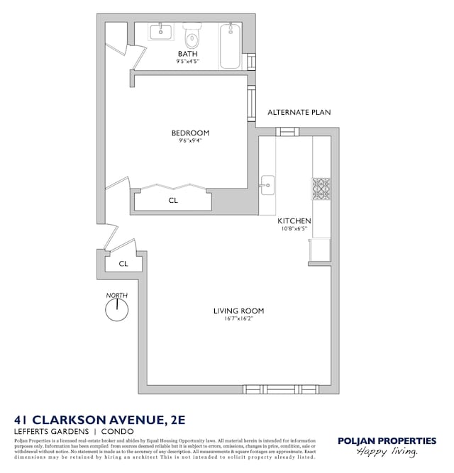 41 Clarkson Ave Unit 2E, New York City, NY 11226 - room layout
